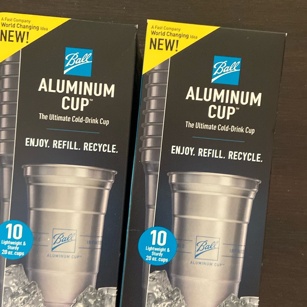 A lot of 2 boxes of Ball Aluminum cups, new and sealed in boxes.